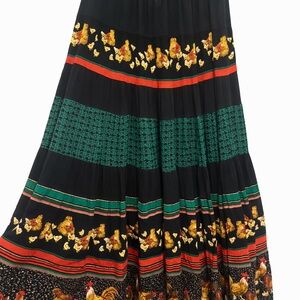 Vintage Chicken Maxi Skirt